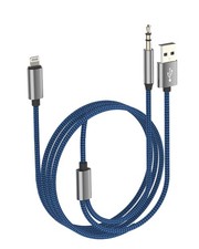 Lightning to 3.5mm Audio USB Charging Cable 2 in 1 for iPhone 14 13 Max Head...