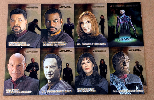 Star Trek Nemesis 7 Card Casting Call Set Uncut Sheet Plus MP1 Case Topper