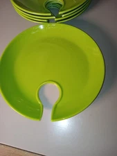 Allen + Roth Set of 5 Appetizer plates and wine holder Green