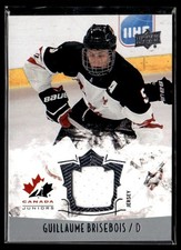 2015-16 Upper Deck Team Canada Juniors Base Jerseys Guillaume Brisebois Canada