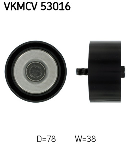 Umlenk-/FüHrungsrolle Keilrippenriemen SKF Vkmcv 53016 FüR FM FE FL Renault 2-image