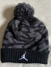 Air Jordan Jumpman Pom Beanie Winter Hat Cap - Youth/Kids/Boys Black Camo
