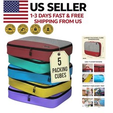 Large Packing Cubes for Travel 5 Piece Lightweight Luggage Organizer Bags