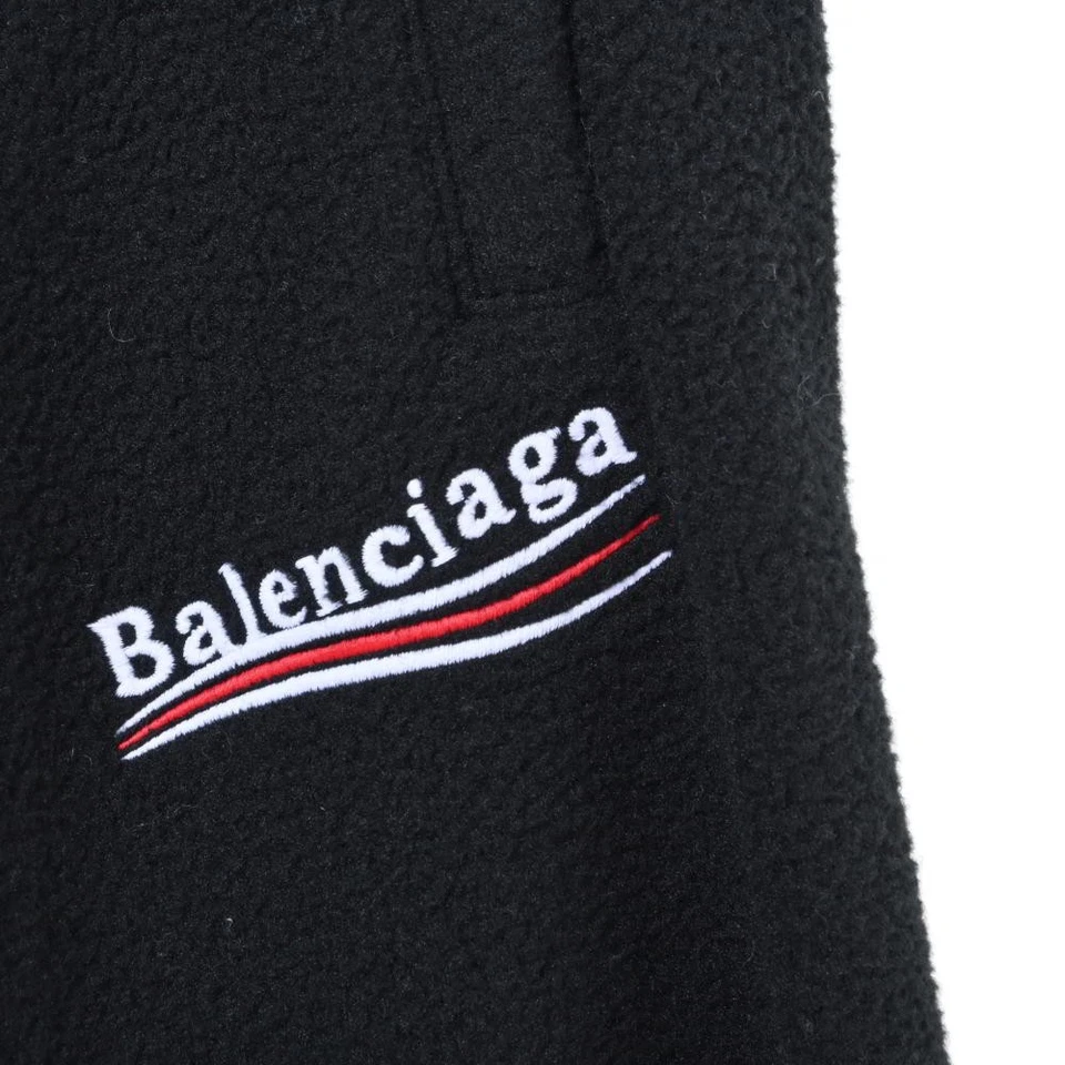 BALENCIAGA 744513 logo embroidered fleece pants XXS black Used F/S from Japan - Изображение 4 из 4