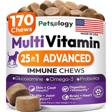 Dog Multivitamin Chewable - Dog Vitamins and Supplements with Glucosamine - 170