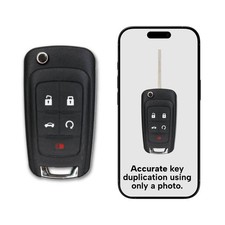 KEYS4LESS Replacement 5 Button Flip Key Fob for GM/Peps FCC OHT01060512