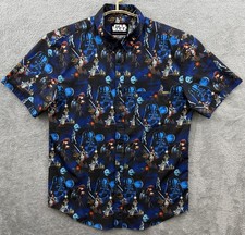 RSVLTS Shirt Men Large Blue Black Star Wars The Trilogy Limited Edition Kunuflex