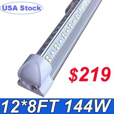 12 Pack 8FT LED Tube Light Bulb T8 144W High Output Ceiling Shop Light Fixture