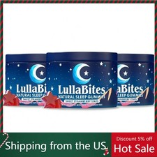 LullaBites Natural Sleep Gummies   Made in USA, With 5-HTP, 3 pack