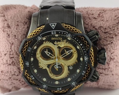 INVICTA Quartz Chronograph Black Dial Men Wristwatch Steel Band ''Stay Stylish''