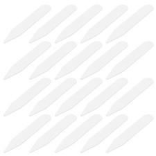 100Pcs Plastic Collar Stays, 2.4"x0.4" LxW Dress Shirt Collar Inserts, White