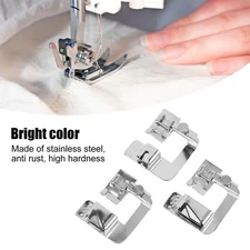 3Pcs Wide Rolled Hem Foot Set Anti Rust High Hardness Sewing Machine Presser