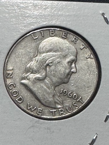 1960-D Franklin Half Dollar 90% Silver – $0.50 US Silver Coin XF-AU .3617 oz