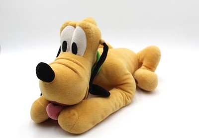 Disney Pluto the Dog W/ Green Collar Laying Plush Stuffed Animal Toy - 16'' Plush