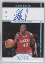 2021-22 Panini Noir Auto Noir Color Platinum 2/10 Elton Brand #ANC-EBR Auto 0c3