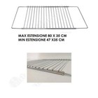 GRIGLIA RIPIANO REGOLABILE PER MAXI FORNO DA 90 cm -UNIVERSALE - ACCIAIO CROMATO