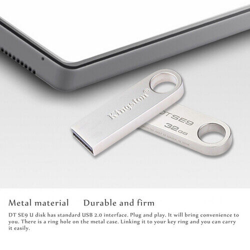 Kingston Silver&Gold DTSE9 128GB Metal UDisk USB2.0 Flash Drive Memory Pen Stick - Picture 3 of 10