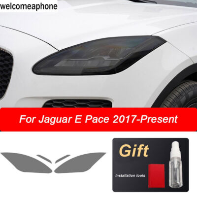 Pre-cut Headlights Smoke Paint Protection Vinyl Tint Wrap Film For Jaguar E-Pace