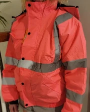 Winter Bomber Safety Jacket Class 3, Pink
