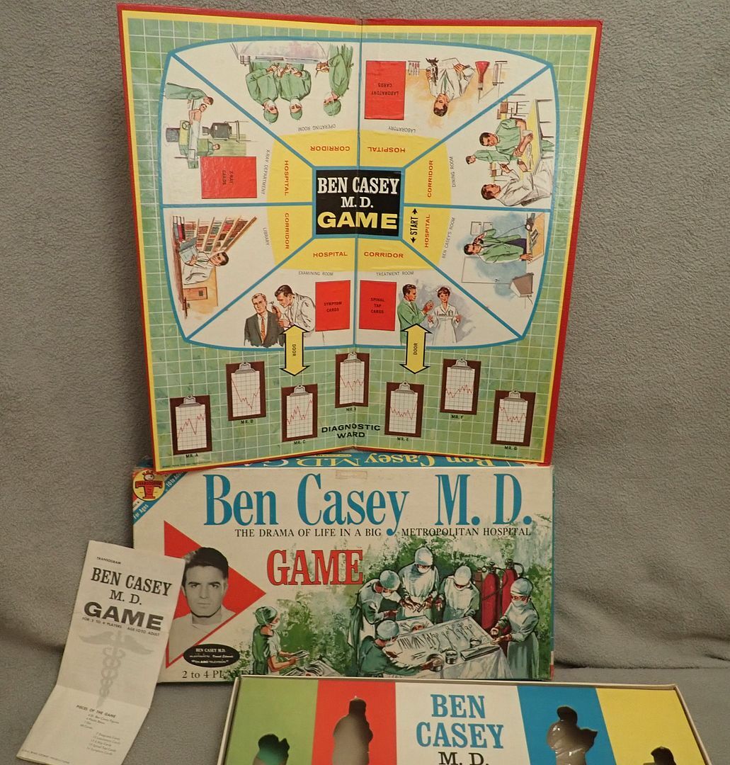 Vintage 1961 Ben Casey MD UNUSED Board Game Bing Crosby Production