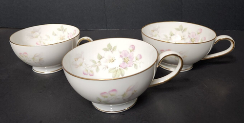 Tirschenreuth Bavaria Germany Apple Blossom Footed Cup & Saucer Sets - Picture 7 of 16