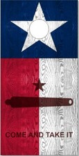 Texas Flag Come Take It Cornhole Wrap Bag Toss Skin Decal Sticker Wraps