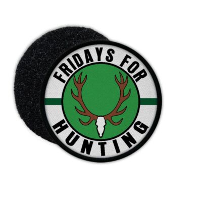Patch Fridays for Hunting Jäger Jagdschutz Abzeichen Geweih Wappen Humor #33269