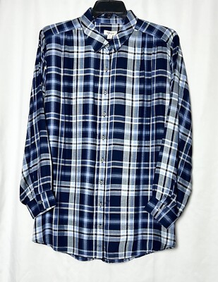 Style & Co Women s Plus Size Printed Boyfriend Tunic Shirt Color Plaid Blue 2X