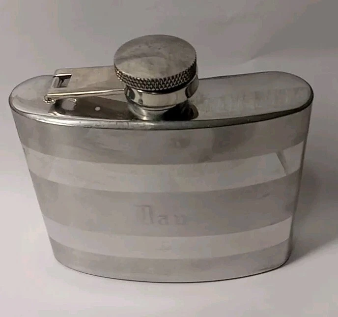 不锈钢 5 盎司烧瓶 DAN 刻在前面的东西记住 — 第 2/3 张图片