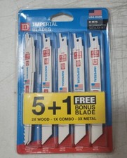 IMPERIAL 6 PACK ASSORTED BIMETAL RECIPROCATING BLADES-IBRV-6-MADE IN USA
