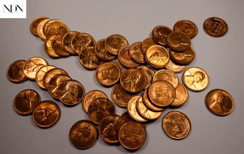1936-D Lincoln Wheat Penny Cent Roll - Gem BU (red) -- RARE 50 Coin Lot #R15