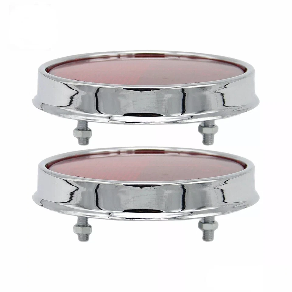2× Reflector Lenses Red Rear For 1958-1973 TOYOTA Land Cruiser FJ25 FJ40 FJ55 - Image 4 of 4