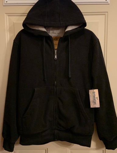 Outdoor Life Black Hoodie Sherpa Lined 