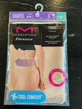Maidenform Flexees Shaping Lace Thong Nude Cool Comfort Small + Bonus pair NIP