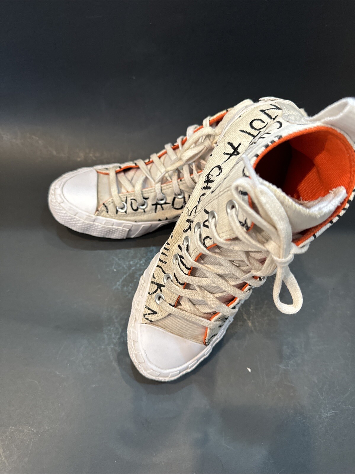 SAOLA Scarpe da ginnastica Converse UNT1TL3D Hi Not A Chuck taglia 5 bianco arancione sneakers