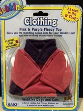 Webkinz Clothing Pink & Purple Fleecy Top NEW Sealed w/ Code Clothes Plush NWT