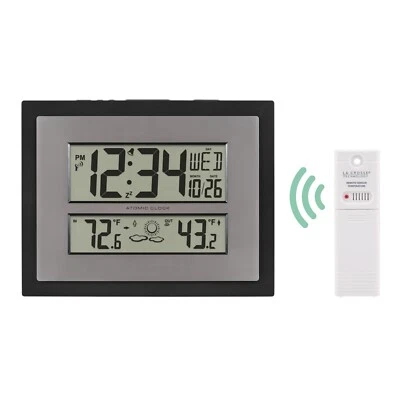 512-65937 La Crosse Technology Atomic Digital Wall Clock with TX141V3 - Open Box