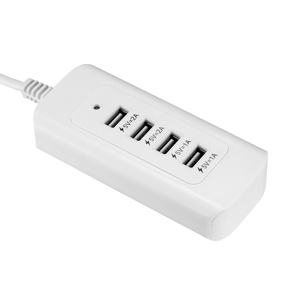 4-Port USB Hub Wall Charger - Desktop & Travel Charging Station Adapter  