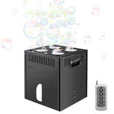 PAIDUN RGB LED Bubble Machine Blower Remote DMX512 Theater Wedding Sprayer 4-5M