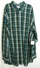 Sons Of Fortune Multicolored Forest Plaid Long Sleeve Button Down Shirt 1XB NWT