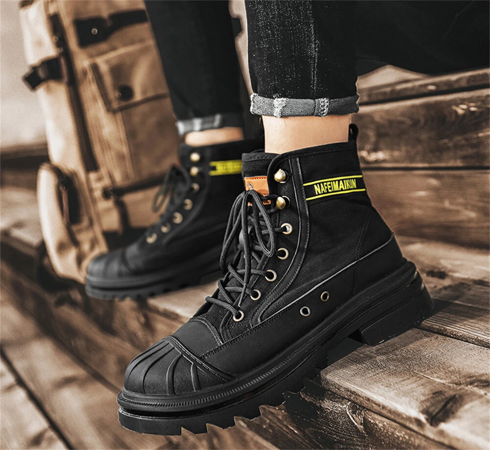 Canvas motorcycle boots sales