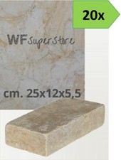 Mattoni marmo Giallo Reale 25x12x5,5 - 20 pz - muro cordolo aiuola giardino