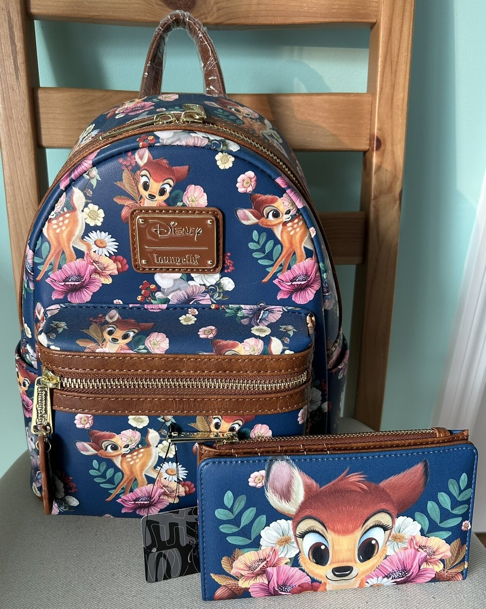 ☆Disney限定Loungefly Bambi and Thumper sleepingミニBackpack NWT Loungefly Bambi Floral Thumper AOP Disney Mini Backpack