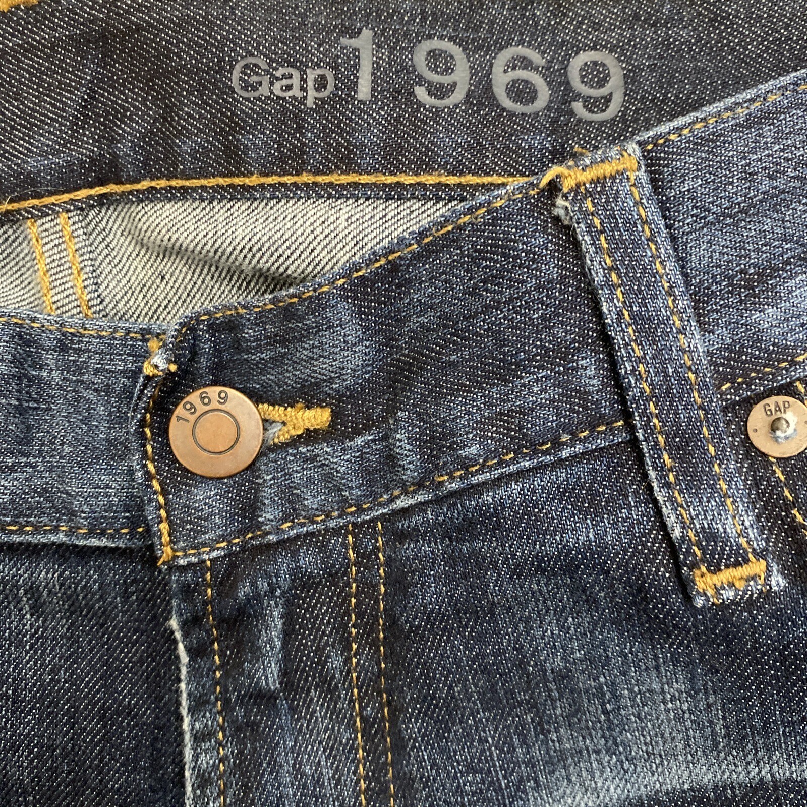Mens Gap 1969 Standard Straight Blue Jeans 32x32 Gem