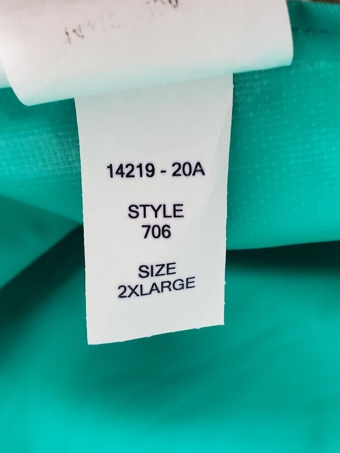 2XL Guardian Protective Wear Tri-Weave Green Vinyl Bib Overalls Chem/Fire Resist