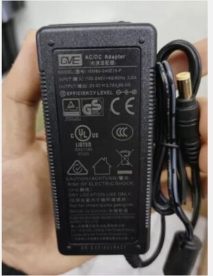 Genuine GVE Power Supply GM60-240275-F AC/DC Adapter 24V 2.75A US Plug Charger