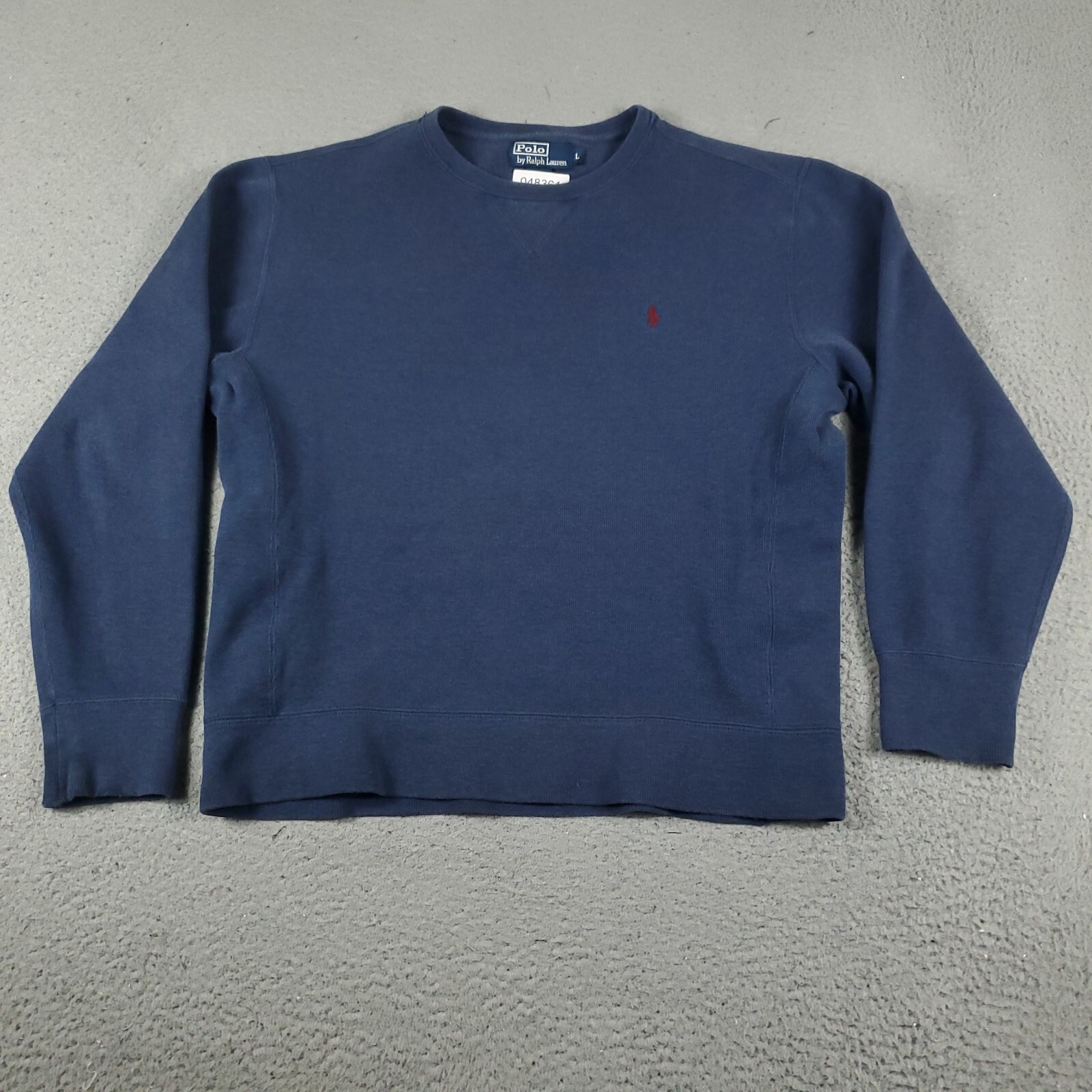 Maglione Ralph Lauren uomo taglia grande blu pony casual pullover felpa *