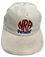 NRA Patriot Snapback Trucker Cap USA Made Red White Blue FOAM GOOD Vintage Hat