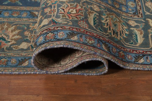 Vintage Traditional Blue Floral Living Room Area Rug Wool Hand-made Carpet 10x12 - Picture 17 of 24