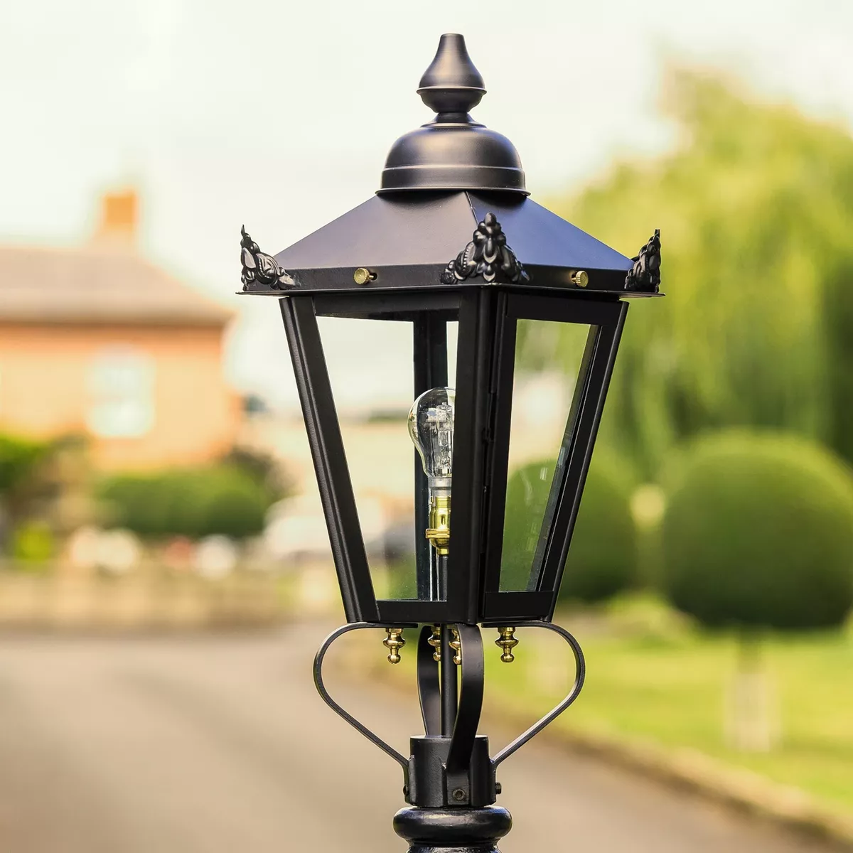 Victorian lamp post top deals